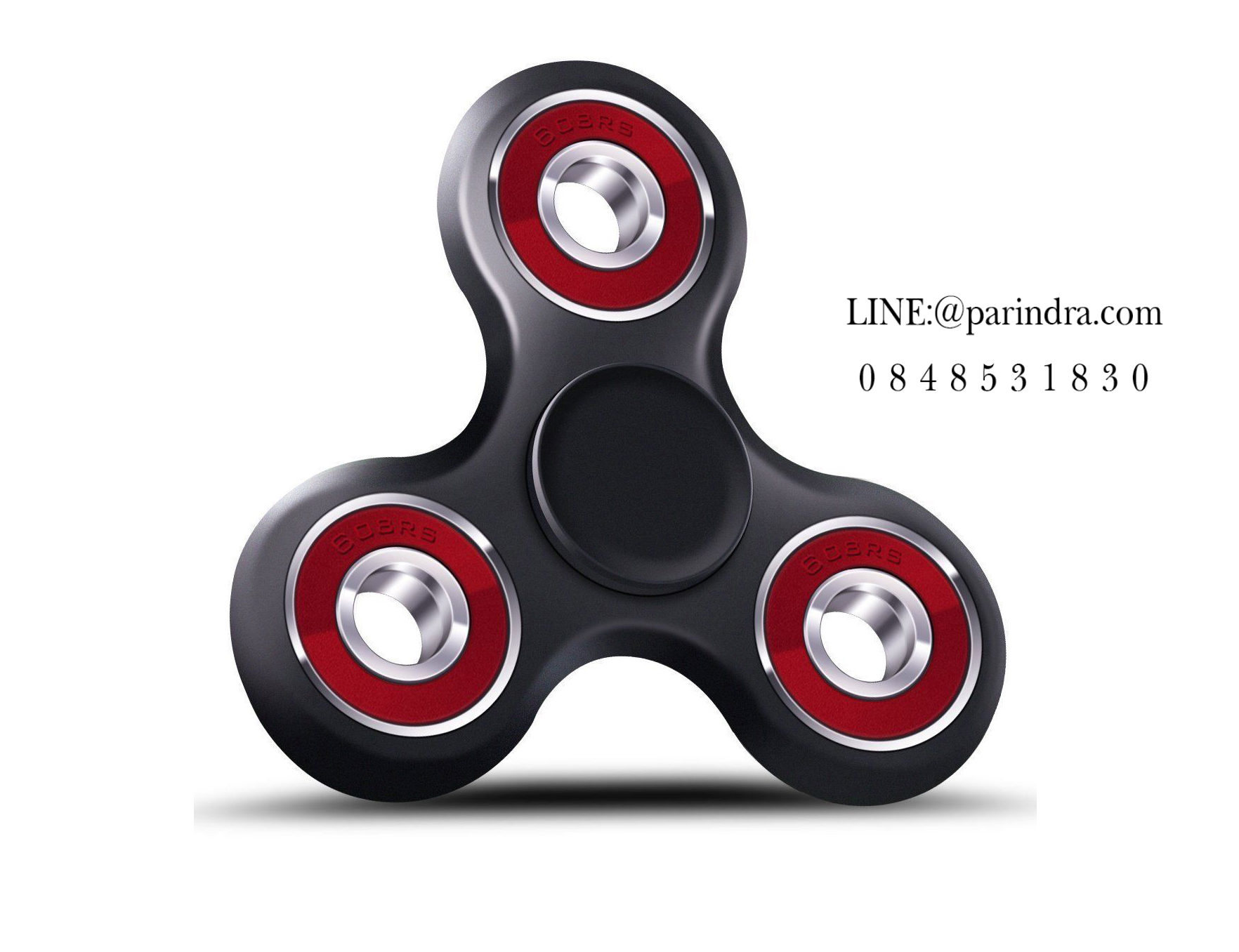 ของเล่นกำลังฮิต Hand Spinner หมุนดี น้ำหนักเยี่ยม สีดำ 6