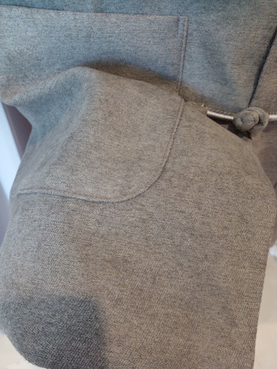 พร้อมส่ง ชุดจีน ชาย เสื้อคอจีน ผ้าไหมจีน สีเทา กระดุมหน้า (L)