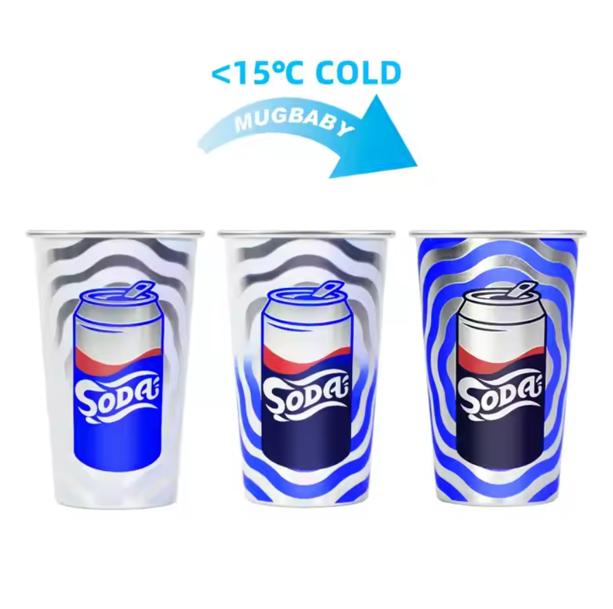 แก้วอลูมิเนียมเปลี่ยนสี ขนาด 450ml