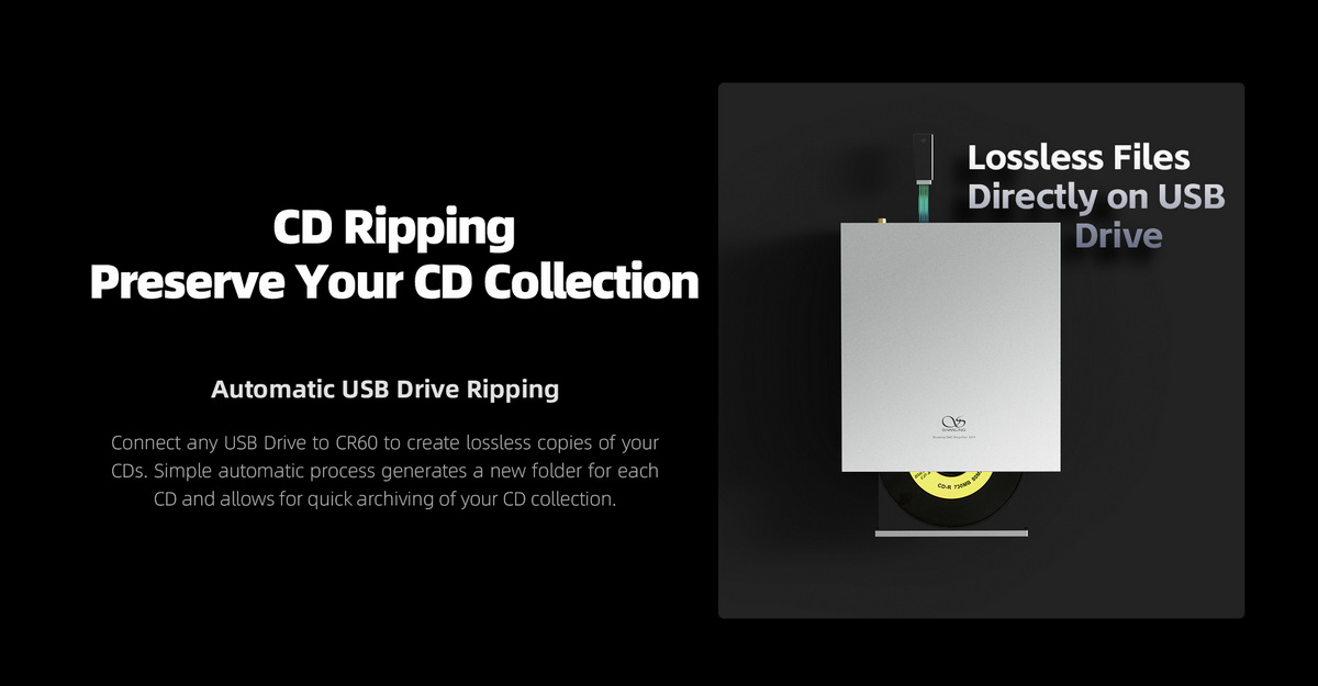 Shanling CR60 เครื่องเล่น CD สุดคุ้ม RIP CDได้ หัวอ่าน Sanyo HD850 ประกันศูนย์ไทย