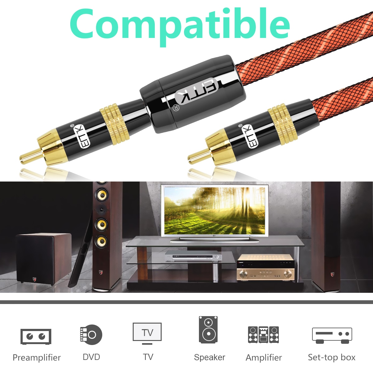 ขาย ERTK Coaxial Audio RCA to RCA สาย Coaxial รุ่นพิเศษ เพิ่มหัวกรอง Noise