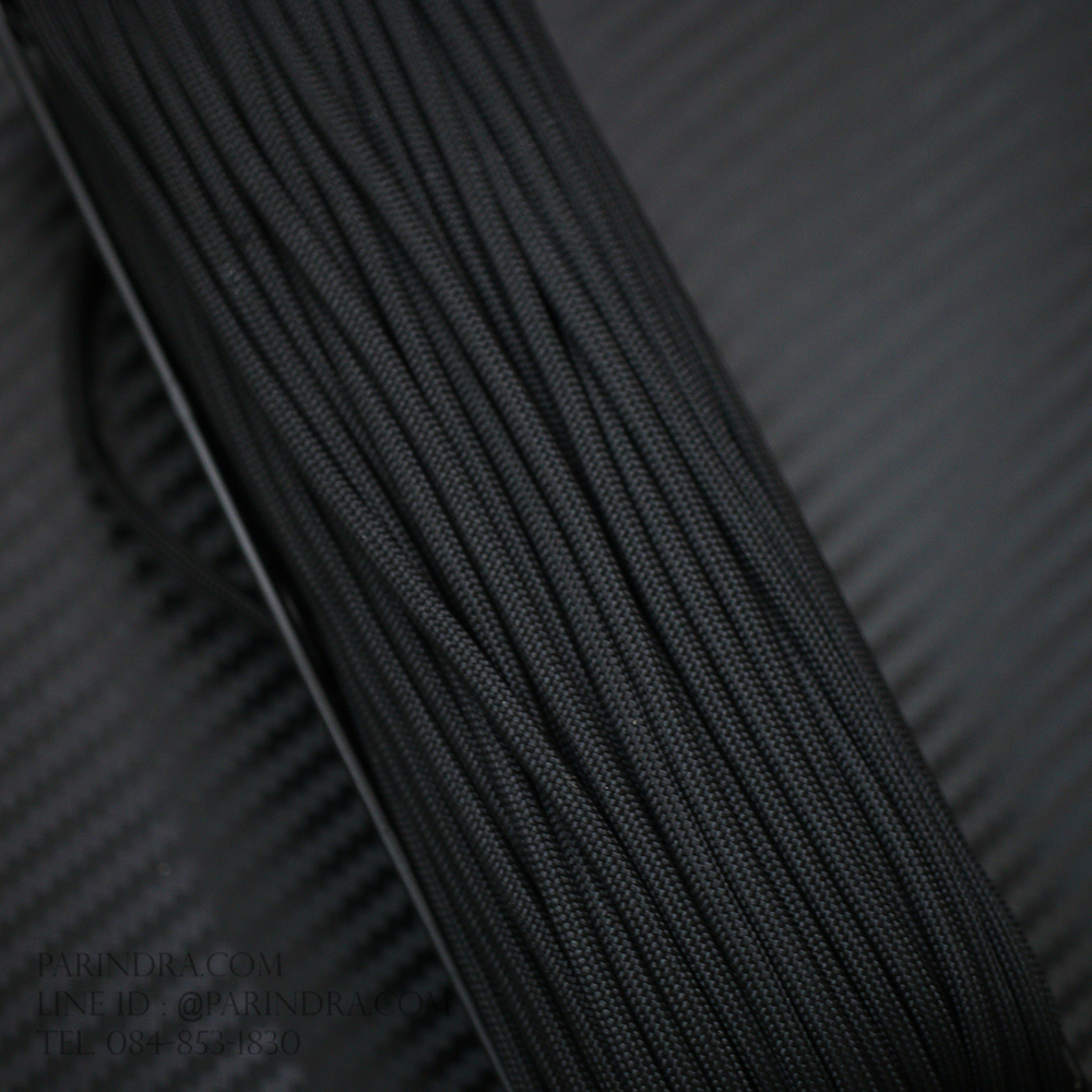 เชือกพาราคอร์ด PARACORD 550 คุณภาพสูง # BLACK ใช้ได้งานได้เอนกประสงค์