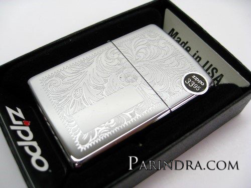 ไฟแช็ค Zippo แท้ " Zippo 352, Venetian® Design High Polish Chrome " แท้นำเข้า 100%