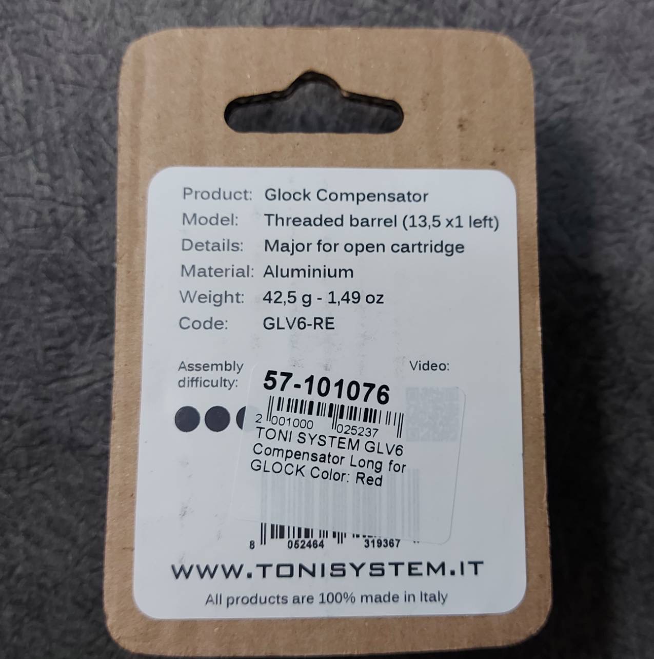 TONI SYSTEM GLV6 COMPENSATOR LONG FOR GLOCK