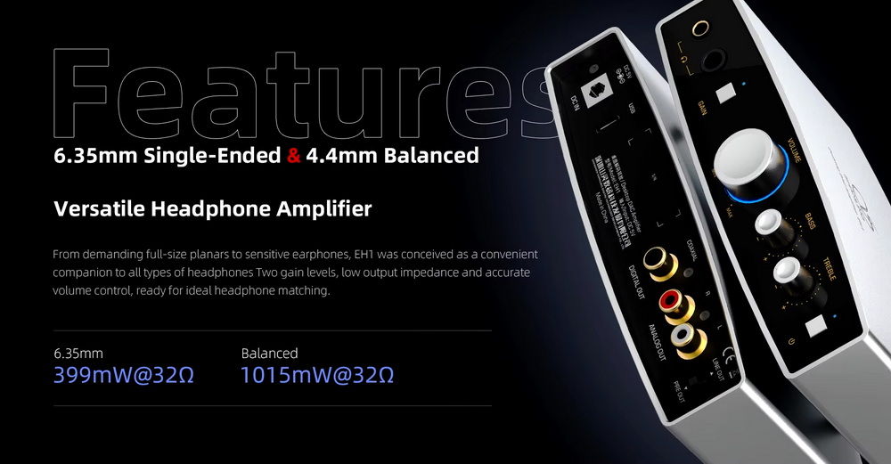 Shanling EH1 DAC/AMP ตั้งโต๊ะชิป CS43198 + SGM8262 x2 รองรับ 32bit/768kHz, Hi-Res ประกันศูนย์ไทย
