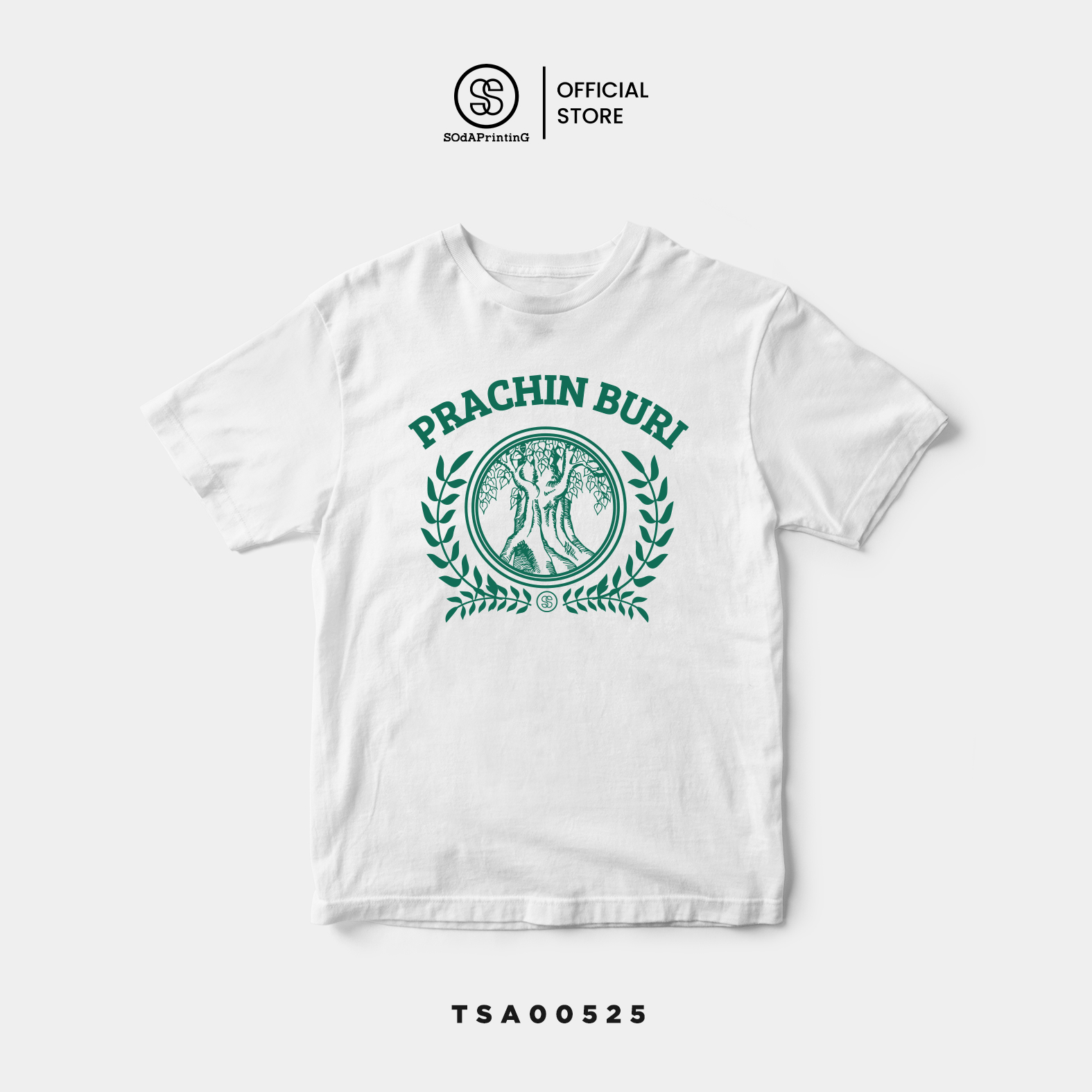 เสื้อยืด พิมพ์ลาย ตราสัญลักษณ์จังหวัดปราจีนบุรี Prachin Buri รหัส TSA00525 #ตราสัญลักษณ์จังหวัด #SOdAtee #SOdAPrintinG