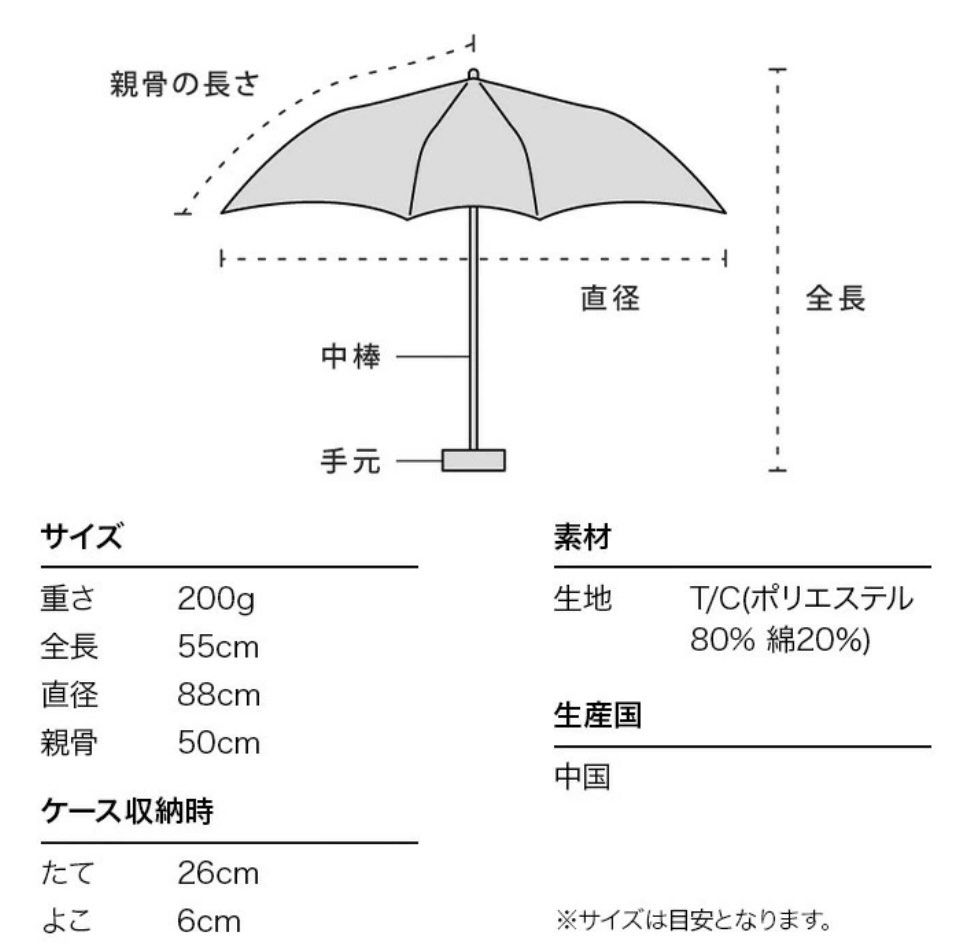ร่มพับน้ำหนักเบาขนาด 50 ซม Wpc. Light Weight Mini Umbrella 50cm