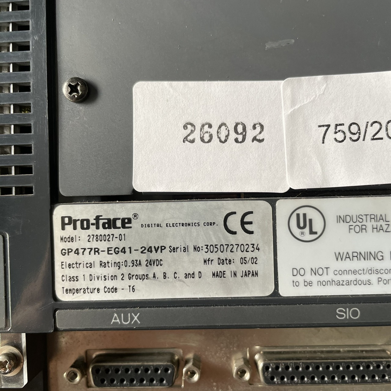 GP477R-EG41-24VP LCD TOUCH SCREEN " PROFACE "