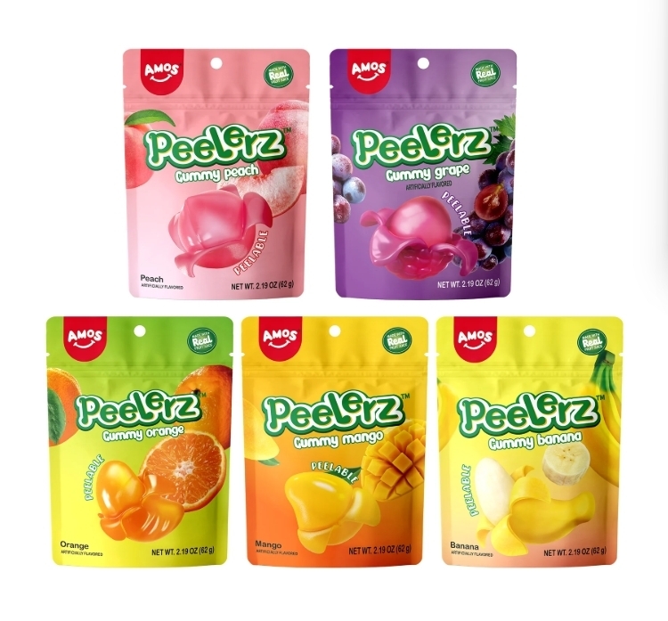 แกะสนุก! เคี้ยวอร่อย! AMOS Peelerz Gummy เยลลี่รสผลไม้ปลอกเปลือก 7 รส 40 กรัม