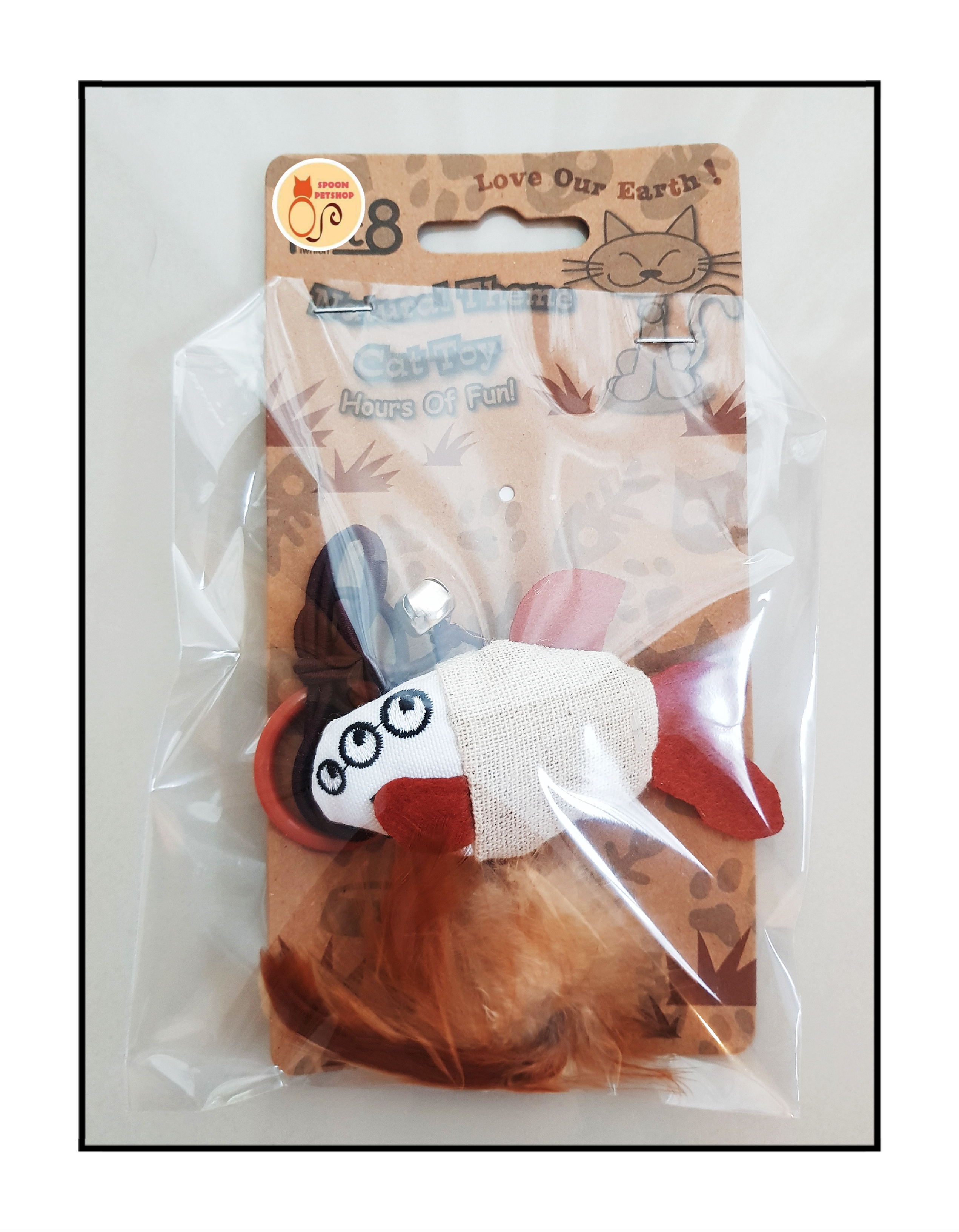 ของเล่นแมว หนูแคทนิป ปลาพร้อมสายห้อยนิ้ว