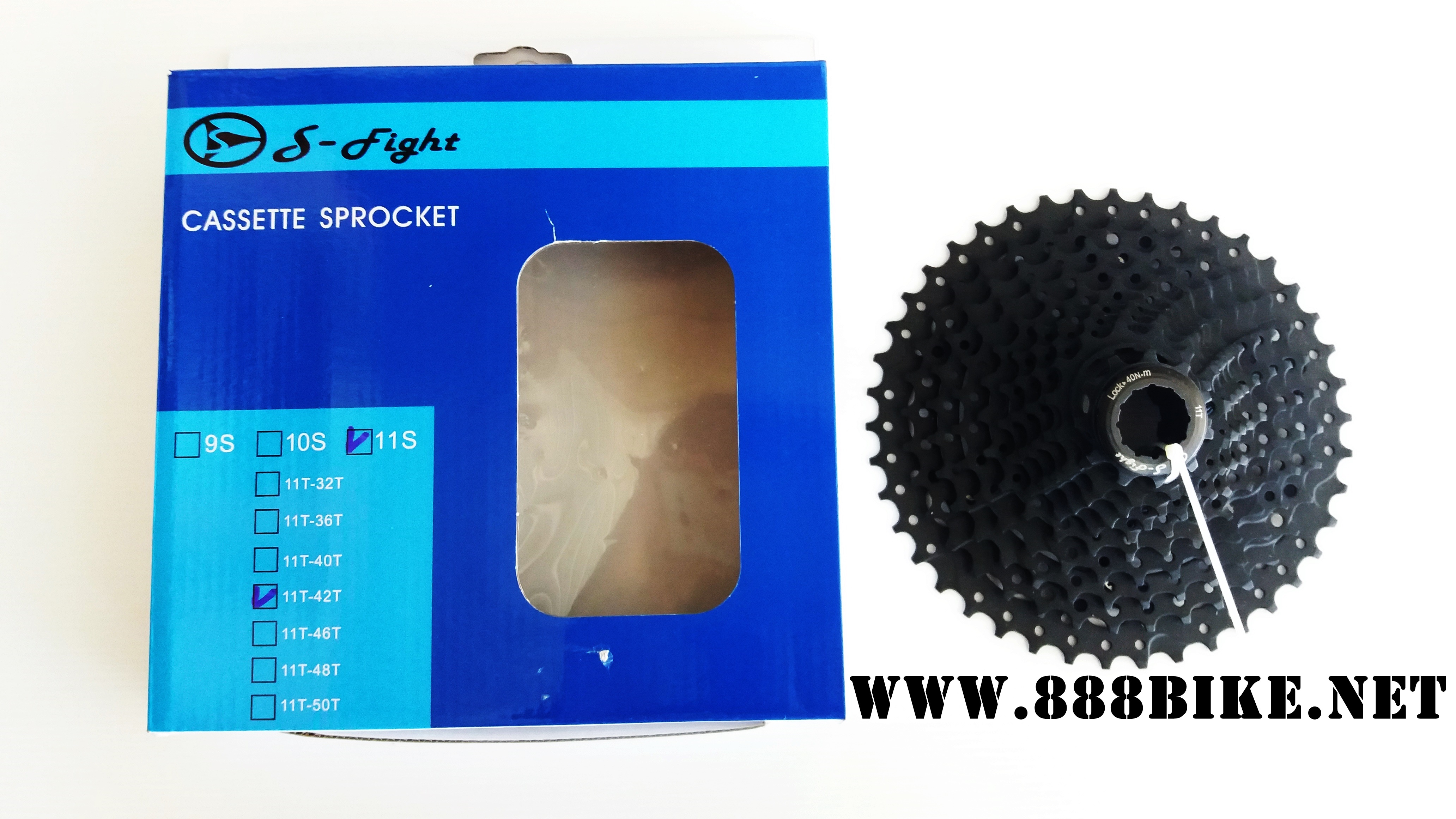 สเตอร์หลัง S-Fight S370 , CASSETTE MTB 11 SPEED CHAMPAGNE 11-42T มีกล่อง