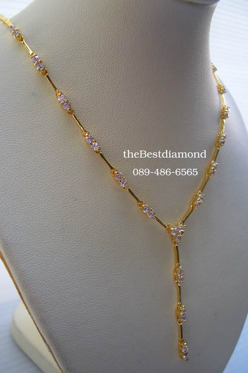 BN024+++สร้อยเพชร Y style แบบเพชร2 เม็ด++สร้อยเพชรรูป Y งานModern น่ารัก ใส่แล้วดูดี เพชรแวววาว วิ๊งๆ สวยค่ะ ใส่ออกงานได้สบาย