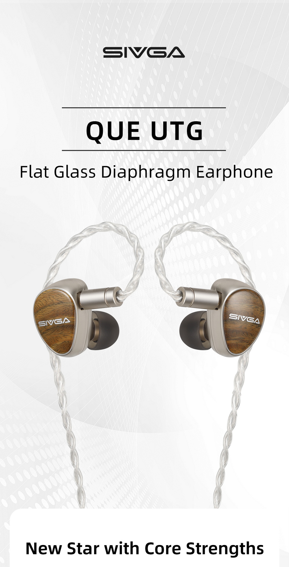 Sivga QueUTG หูฟัง IEMs ไดรเวอร์ Dynamic ไดอะแฟรมกระจกแบน ปลั๊กหูฟังถอดเปลี่ยนได้ ประกันศูนย์ไทย