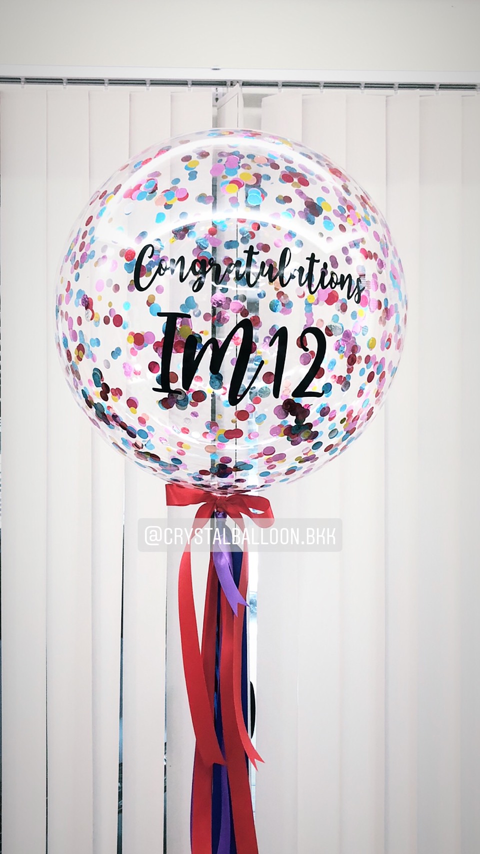 ลูกโป่ง แสดงความยินดี,รับปริญญา Bubble ขนาด 24" สามารถใส่เงินได้ พร้อมตกแต่ง สามารถเปลี่ยนสีลูกโป่ง/ข้อความ/ขนาดได้