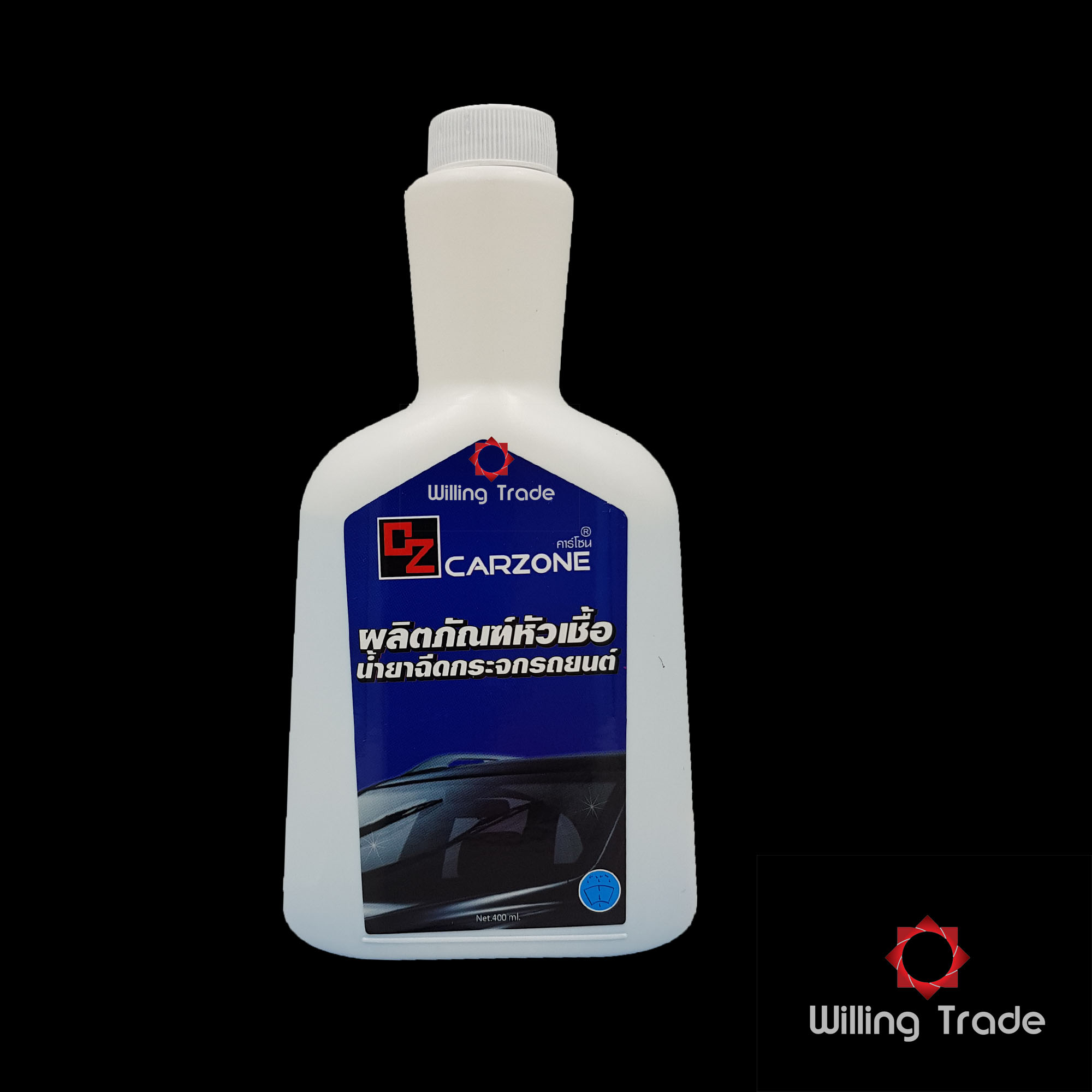 น้ำยาล้างกระจกรถ (A063) คาร์โซน CARZONE: (8858771700467) Glass Cleaner น้ำยาเช็ดกระจก 400 ml.