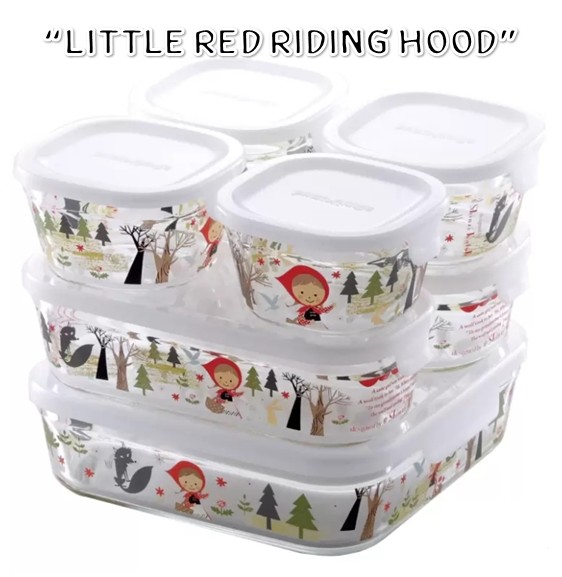 Iwaki 7 Pieces Per Set เซ็ตกล่องอาหาร ทนความร้อนได้ มี 7 อันต่อ Set