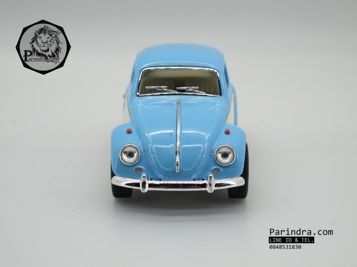 โมเดลรถเหล็กรถเต่า Volkswagen 1967 อัตราส่วน 1:32 สีฟ้าอ่อน ประตูขาว