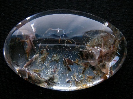 QU0003 QUARTZ แก้วเข้าแก้วสหชาติ แก้วเงินแก้วทอง แก้วขนเหล็ก เนื้อแก้วใสสะอาดดุจเลนส์แก้ว หายาก size 44 x 30 x 15.5 mm. พม่า