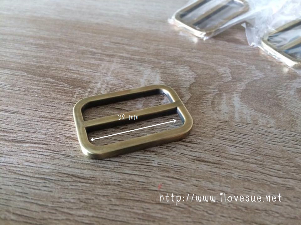ตัวปรับสายกระเป๋า ขนาด 3.2 cm สีทองเหลือง