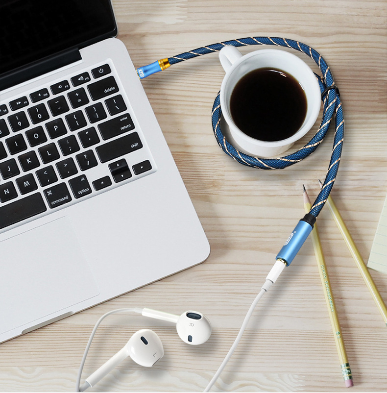 ขาย ERTK AUX Premium สายเพิ่มความยาวหูฟัง เกรดพรีเมี่ยม สายหนังงู