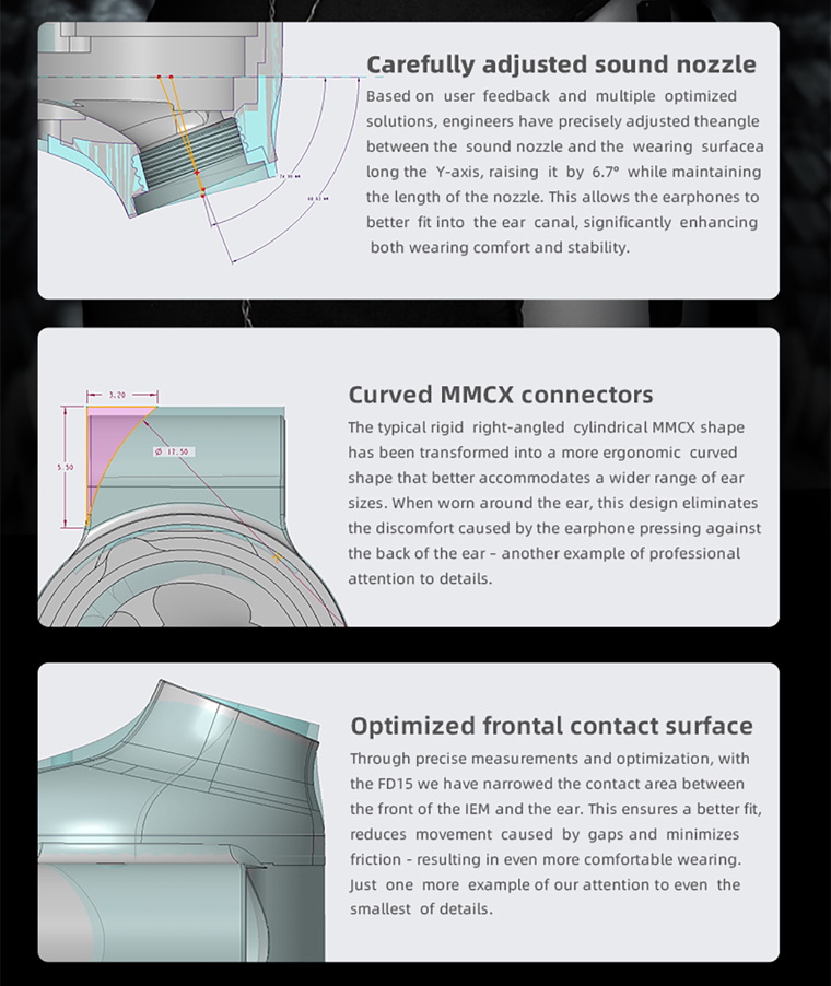 FiiO FD15 หูฟัง IEMs ไดรเวอร์ไดนามิก 13.8 มม.ไดอะแฟรมแมกเนเลียม บอดี้แสตนเลส 316L รองรับ Hi-Res ประกันศูนย์ไทย