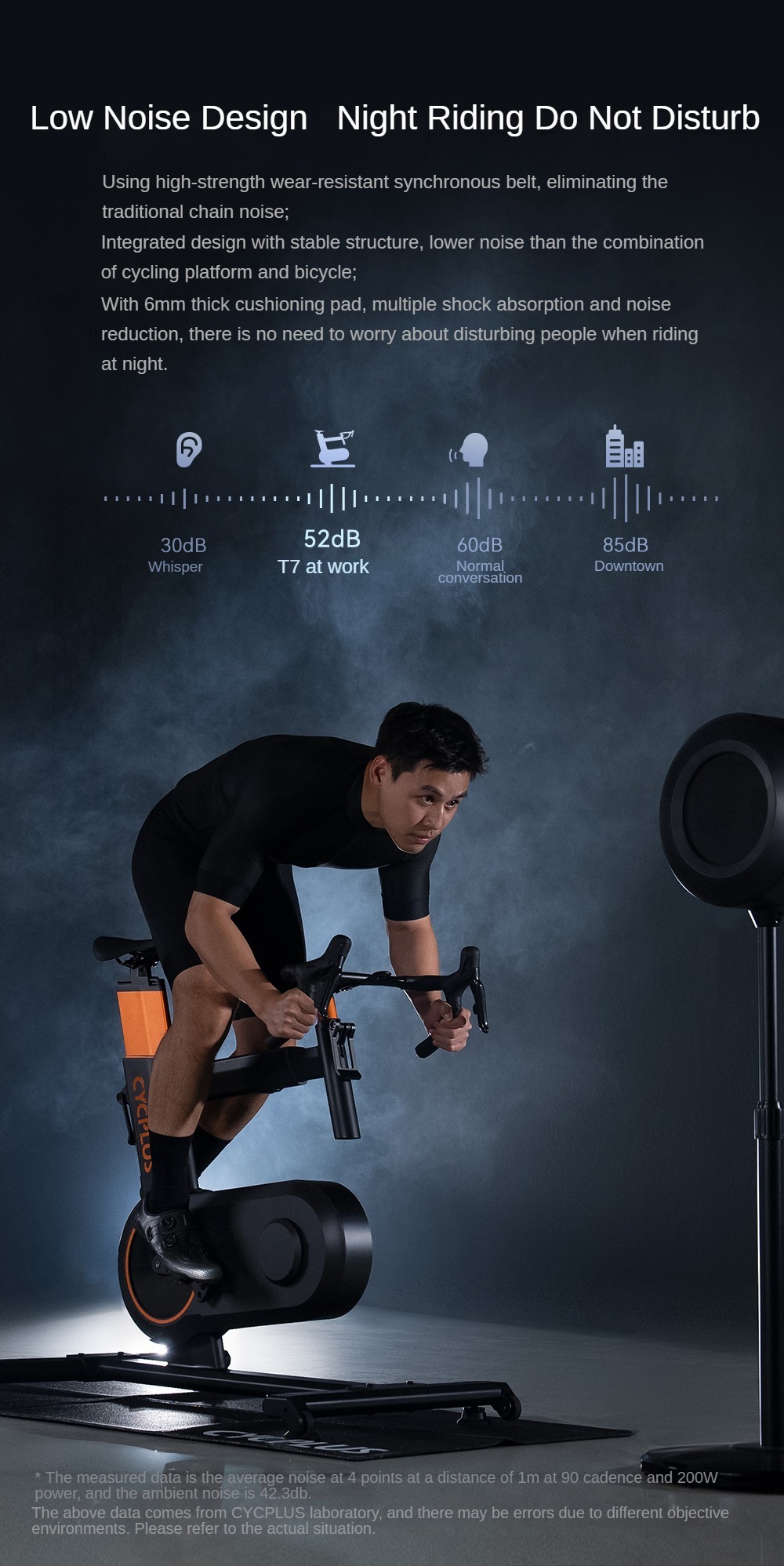 CYCPLUS T7 Smart Indoor Power Bike | เทรนเนอร์แบบ All-in-One | พาวเวอร์แม่นยำ ±1% | จำลองความชัน -15% ถึง 20% | รองรับน้ำหนัก 120 กก.