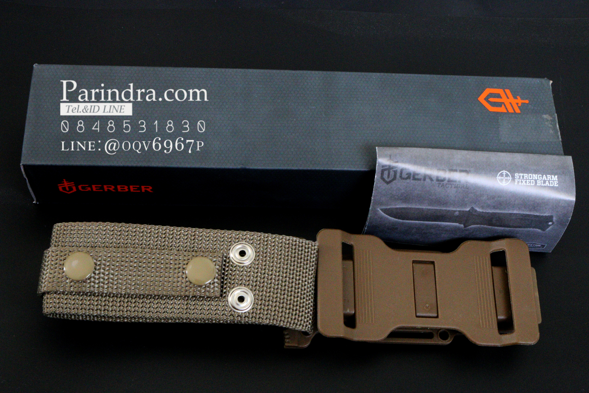 มีดใบตาย Gerber Strong Arm Semi serrated Fixed Blade OEM สีน้ำตาล ขนาด 10 นิ้ว หล่อสุดๆ A++