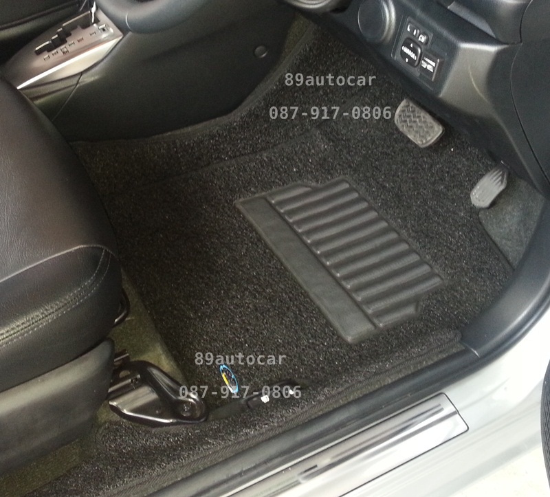 พรมปูพื้นรถยนต์ Toyota Yaris 2016 ไวนิลสีดำขอบดำ