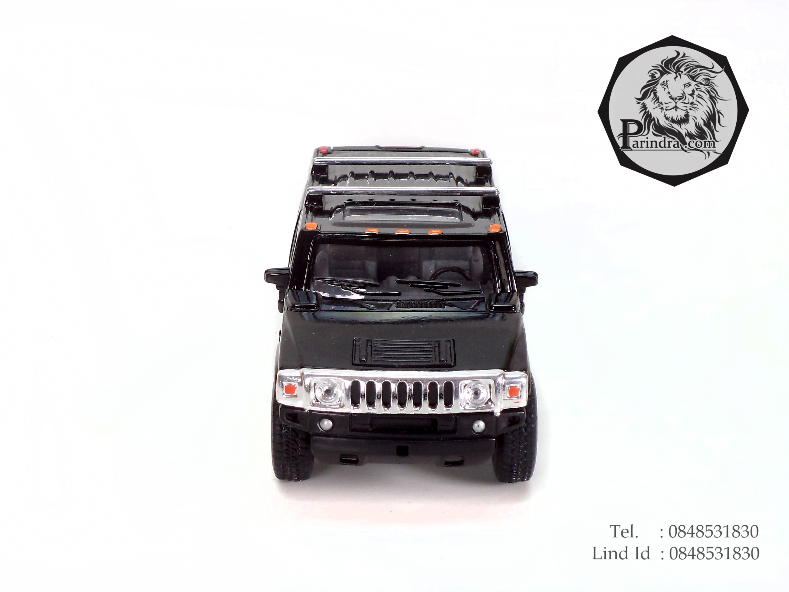 โมเดลรถเหล็ก รถ HUMMER s2 HUV 2008 อัตราส่วน 1: 40 สีดำ