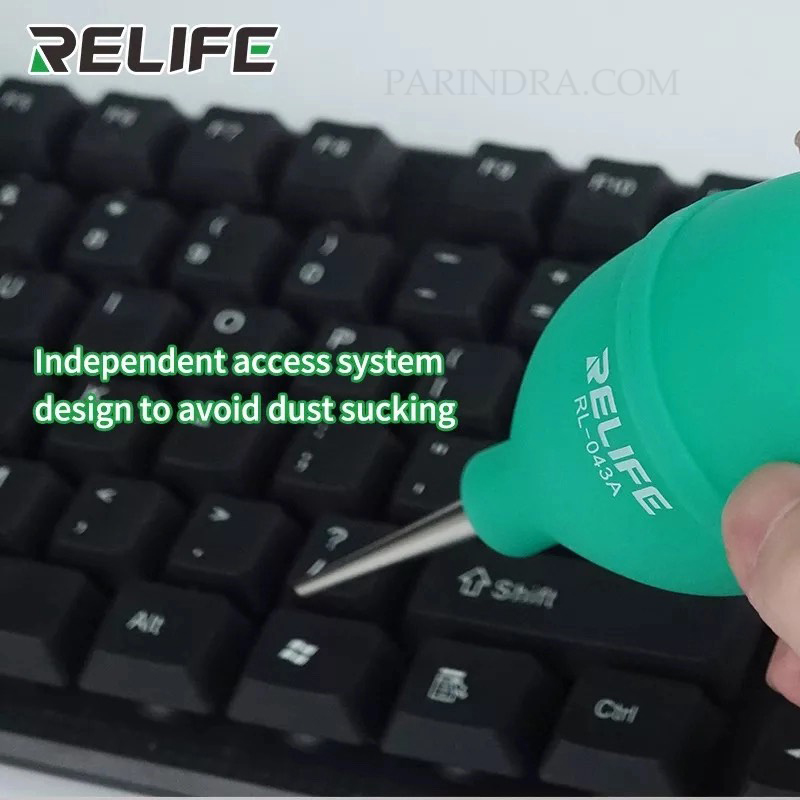 ลูกยางเป่าลม เป่าฝุ่น เปลี่ยนความยาวหัวได้ RELIFE Dust Cleaner รุ่น RL-043A สีฟ้าอ่อน