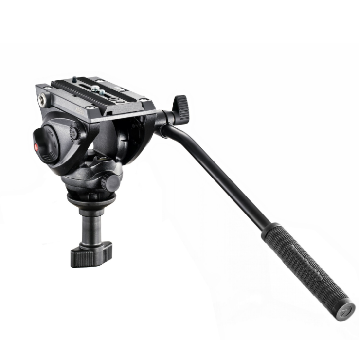 หัว Half Ball 60 มม. ระบบน้ำมันของ Manfrotto MVH500A เป็นหัวอลูมิเนียม น้ำหนักเบา รับน้ำหนักได้ 5 กก. 500 Fluid Video Head with 60mm half ball MF-MVH5-00A01ประกันศูนย์ 5 ปี