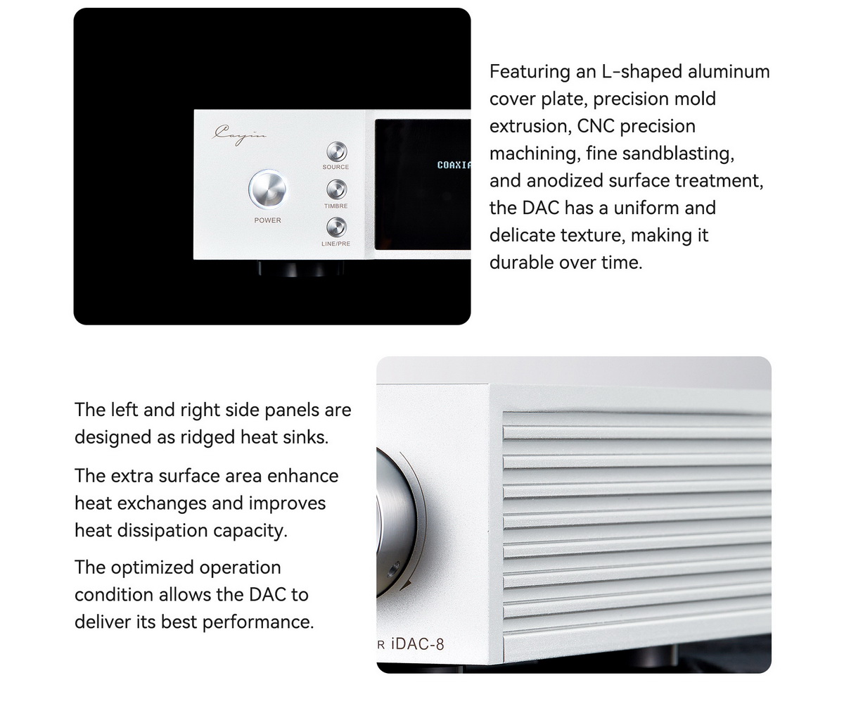 Cayin IDAC-8 DAC แบบไฮบริด ชิป AK4191+AK4499EX, หลอดไตรโอด 6H6b-B ประกันศูนย์ไทย