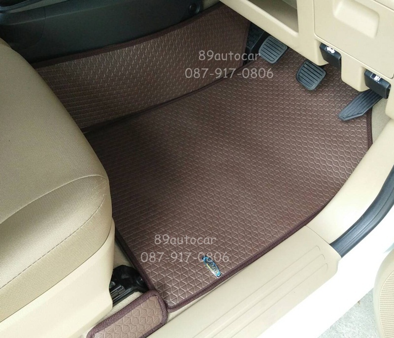ขายยางปูพื้นรถเข้ารูป Isuzu D-Max 2012-2017 4 ประตู ลายสนุ๊กสีน้ำตาลขอบน้ำตาล