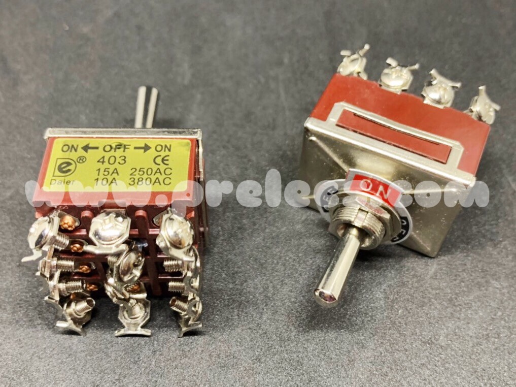 Toggle Switch ใหญ่ ON-OFF-ON 12ขา