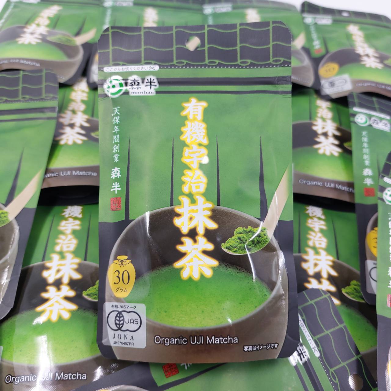 ชาเขียวมัทฉะออร์แกนิก 100% Morihan Organic Uji Matcha ขนาด 30 กรัม