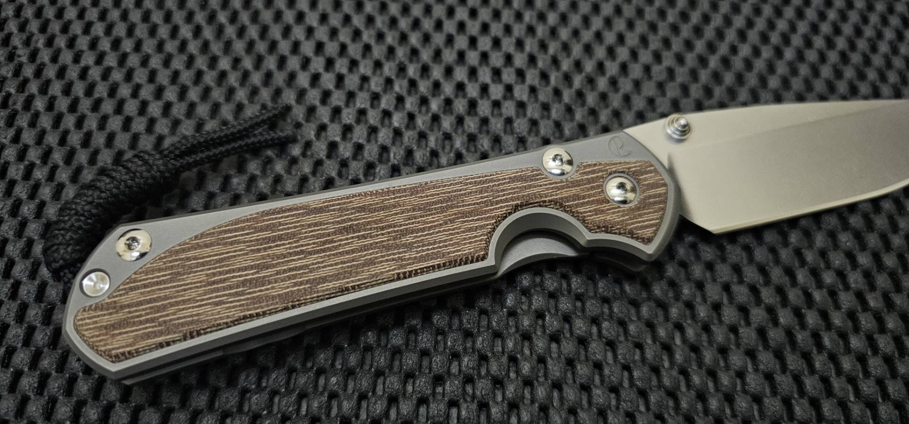 Chris Reeve Large Sebenza 31 Left Hand Natural Micarta Glass Blasted(มือซ้าย)