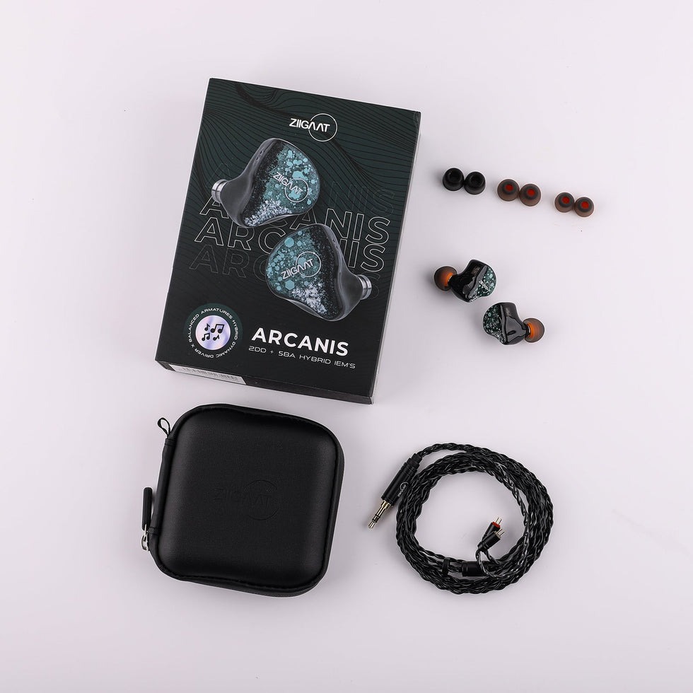 Ziigaat Arcanis หูฟัง IEMs Hybrid 7 ไดรเวอร์ 2DD + 5BA สำหรับผู้ชื่นชอบเสียงดนตรี ประกันศูนย์ไทย