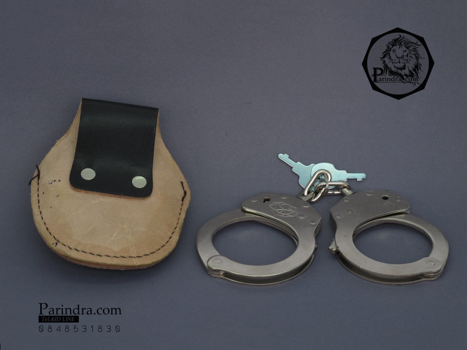 กุญแจมือรักษาความปลอดภัย อย่างดี ทนทาน พร้อมซองหนังพกพา