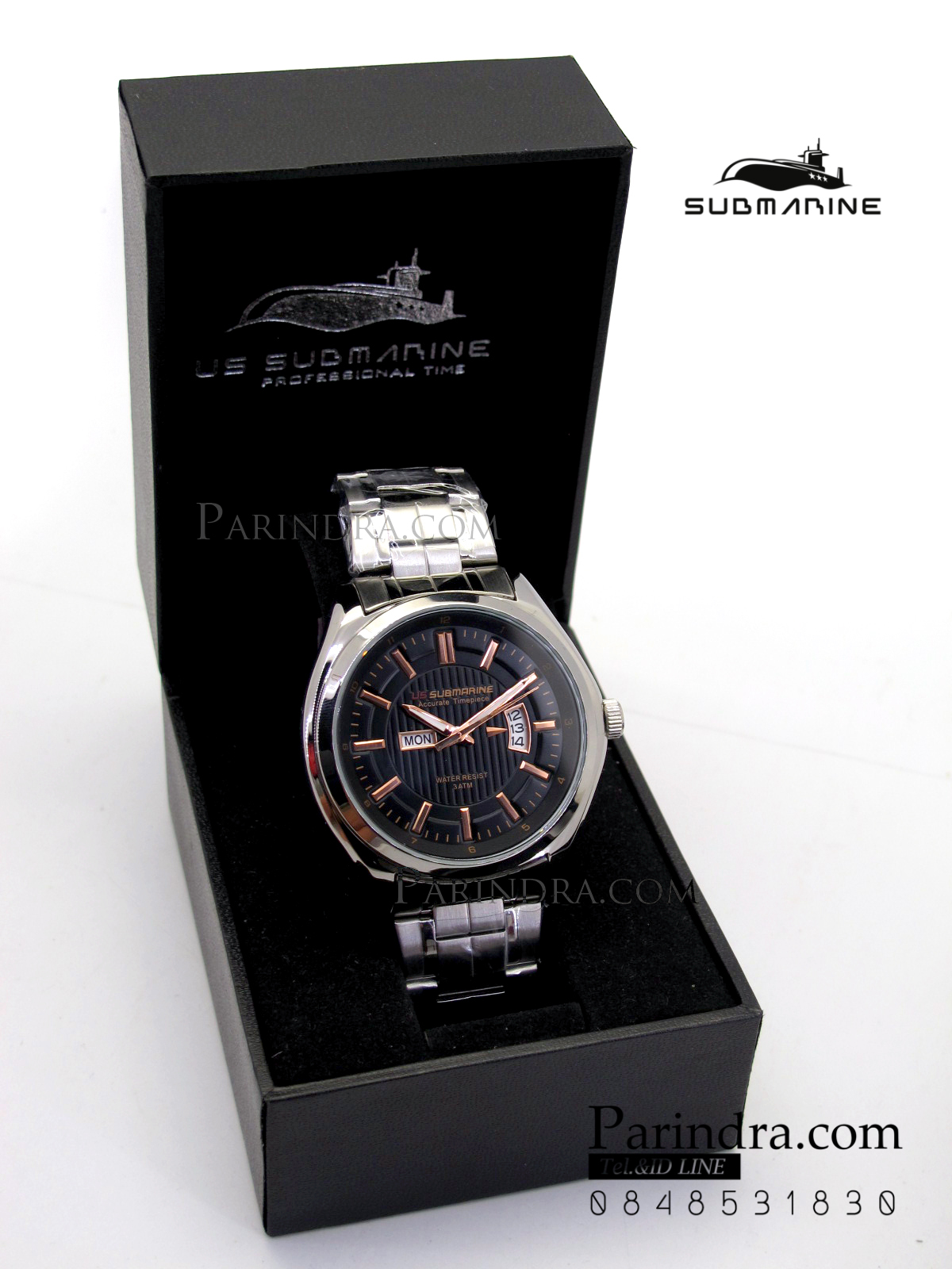 นาฬิกา US submarine รุ่น J100MDD ของแท้ 100% ตัว Accuratc Timcpiece หน้าปัดสีดำ