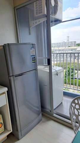 ให้เช่าพลัมคอนโด พาร์ค รังสิต ตึก B 23 ตร.ม.เฟอร์ครบ มีเครื่องซักผ้า ใกล้ ม.กรุงเทพ