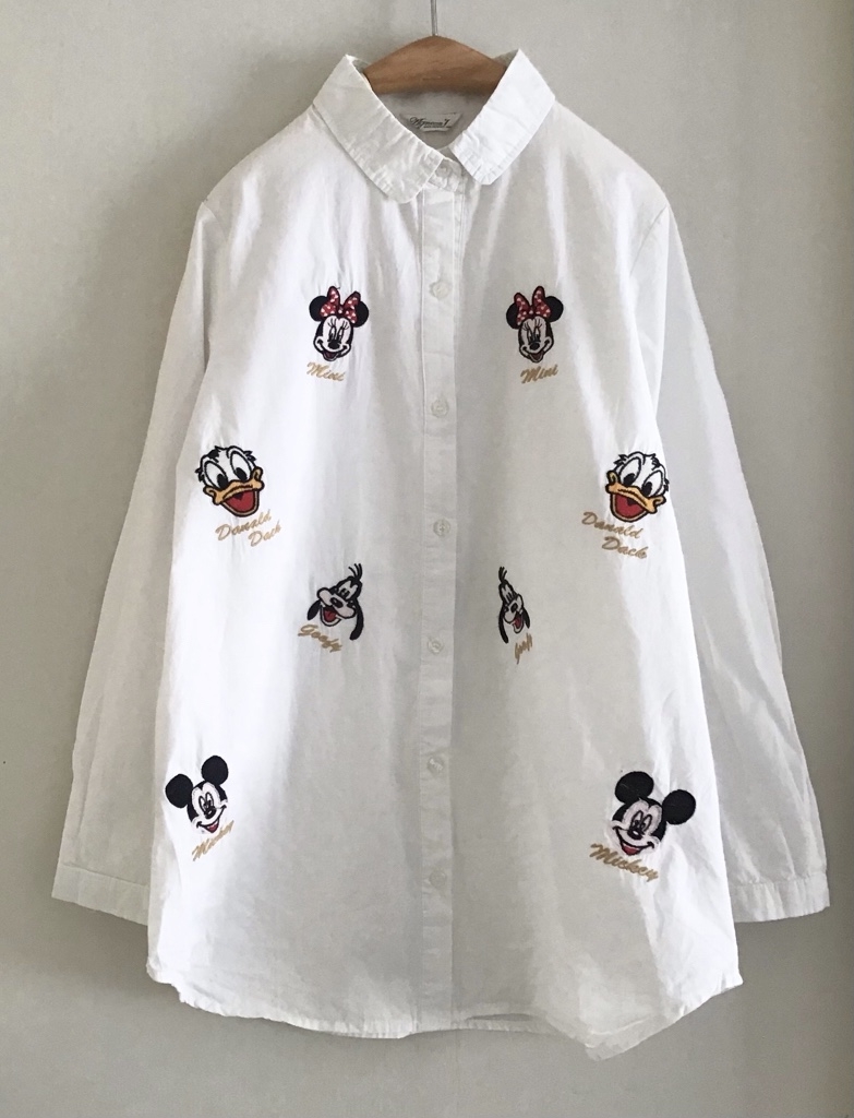 เสื้อเชิ้ตปักลายมิ้กกี้