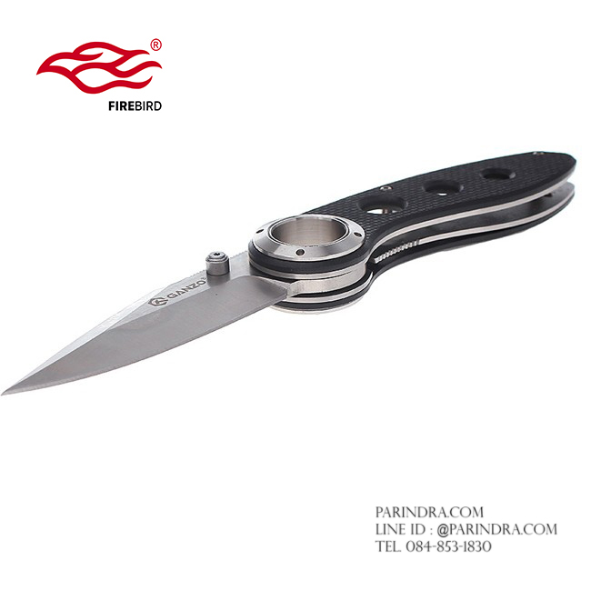 มีดพับ Ganzo กานโซ่ รุ่น Ganzo F708 ด้ามสีดำ ของแท้ 100%