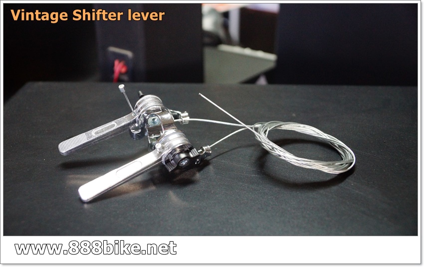 มือเกียร์อลูมิเนียม พร้อมสายเกียร์ Retro shifter clamped ใส่คอจุ่มวินเทจ
