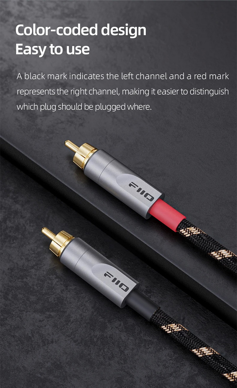 FiiO LR-RCA4 สาย Dual RCA Analog Audio สำหรับเครื่องเสียง