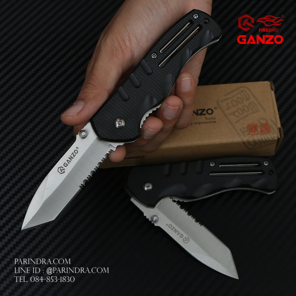 มีดพับ Ganzo กานโซ่ รุ่น Ganzo G613 ด้ามสีดำ ของแท้ 100%