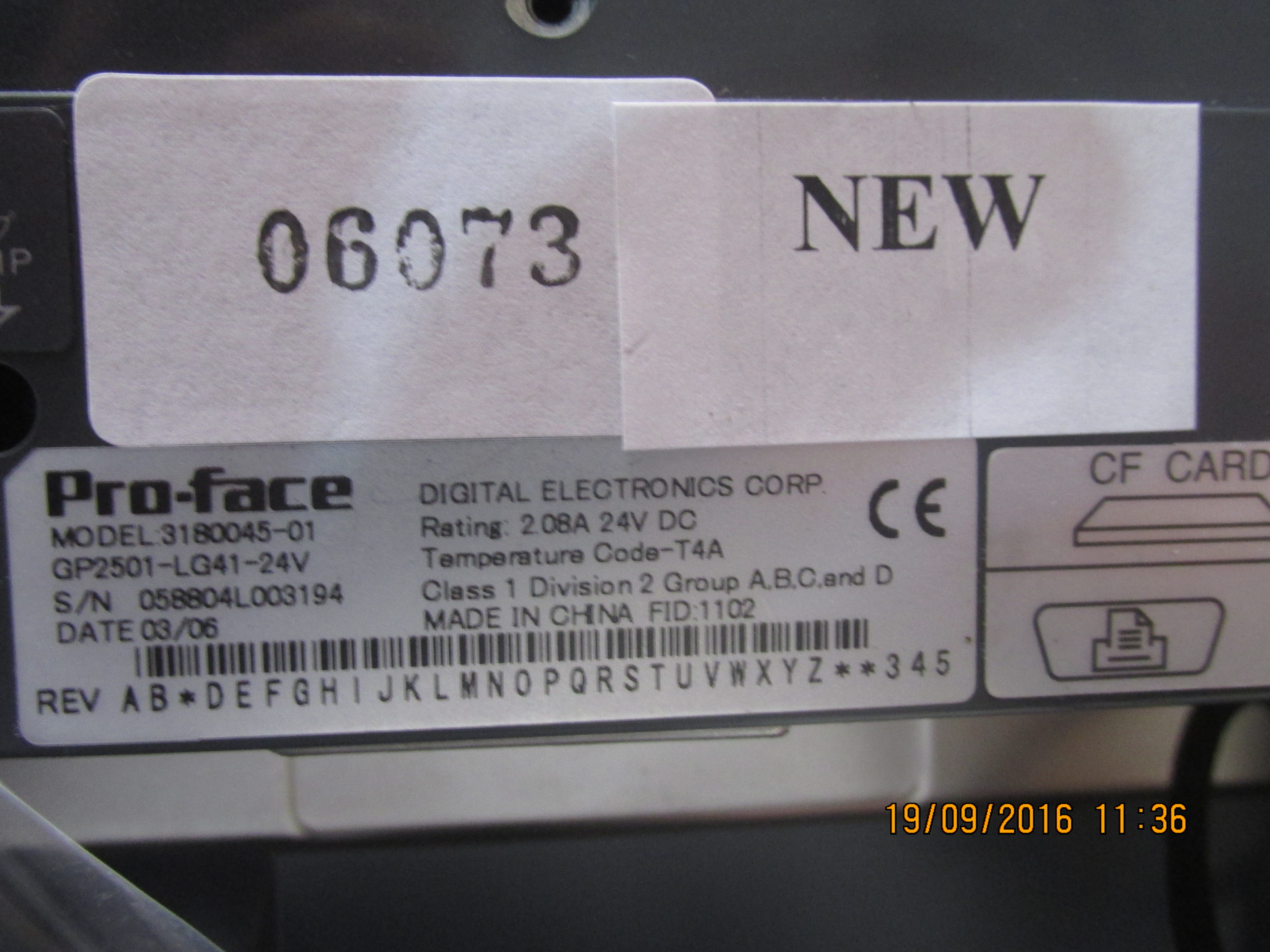 LCD TOUCH SCREEN “ PROFACE ” รุ่น GP2501-LG41-24V