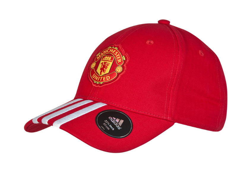 หมวกแมนเชสเตอร์ ยูไนเต็ด Manchester United 3 Stripe Cap Red