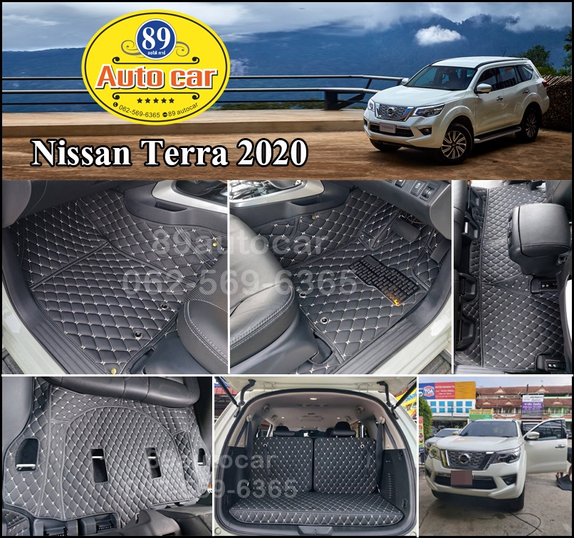 ขายพรมรถยนต์ Nissan Terra ปูพรม6D สีดำด้ายทอง เต็มคัน