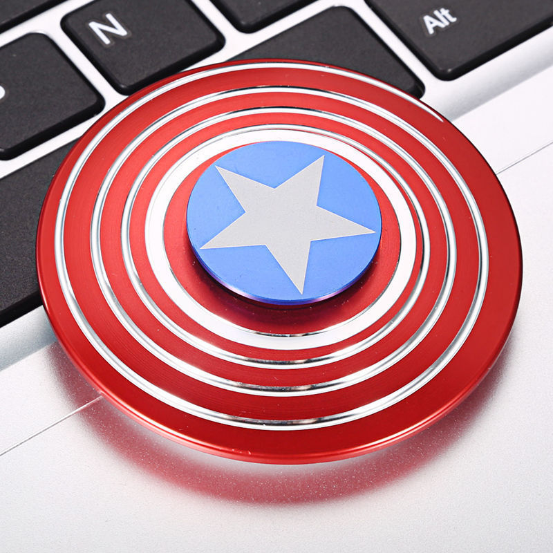 ของเล่นกำลังฮิต Hand Spinner หมุนดี น้ำหนักเยี่ยม ลาย Captain America