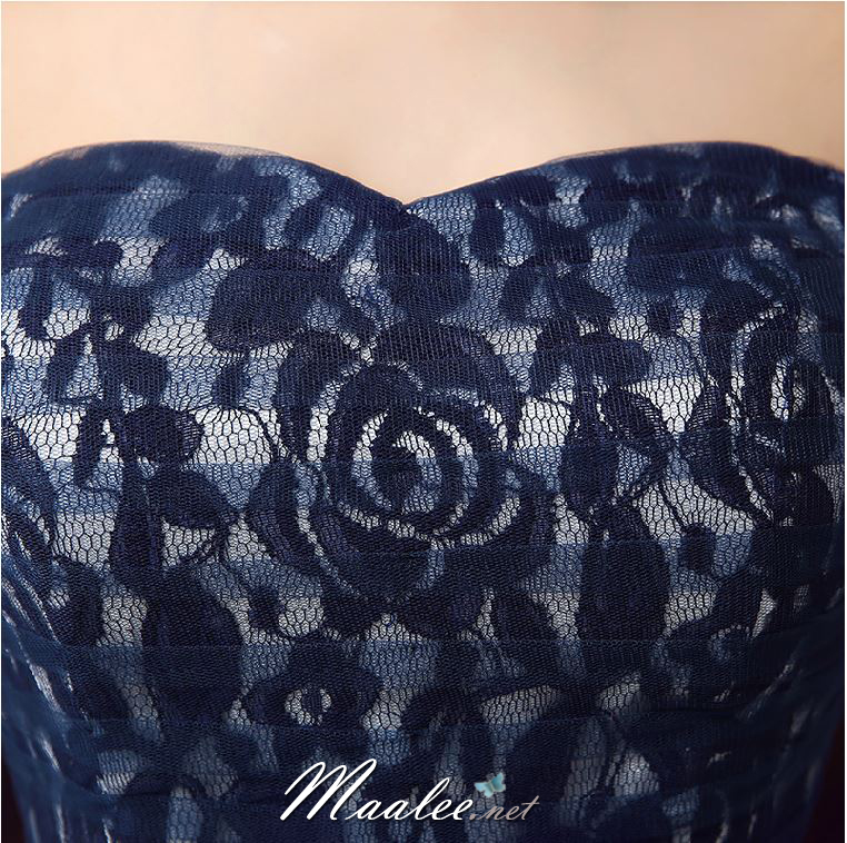 พร้อมส่ง ชุดราตรียาว เกาะอกลูกไม้ คลุมผ้าตาข่ายชั้นนอก แต่งโบว์ช่วงเอว สีแดง